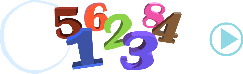 Numbers in Norwegian language arts game. Learn to count in Norwegian